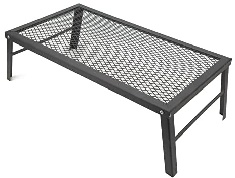 Folding Campfire Grill Heavy Duty Iron Waterproof Portable Camp Fire Cooking Rack for Outdoor Barbecue