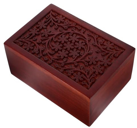 UPKOCH Boîte Urne Funéraire Bois Sculpté pour Chat Cercueil à Cendres pour Animal De Compagnie