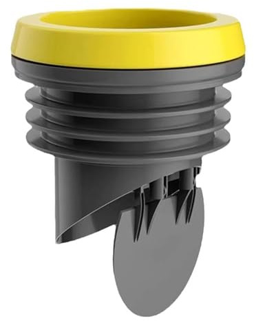 Flange per WC, Flangia Universale per WC con Anello in Gomma con Valvola Anti-Riflusso, Accessori per WC a Tenuta Stagna Adatti per Scarico Calibro 110mm/4,33 pollici (Grigio)
