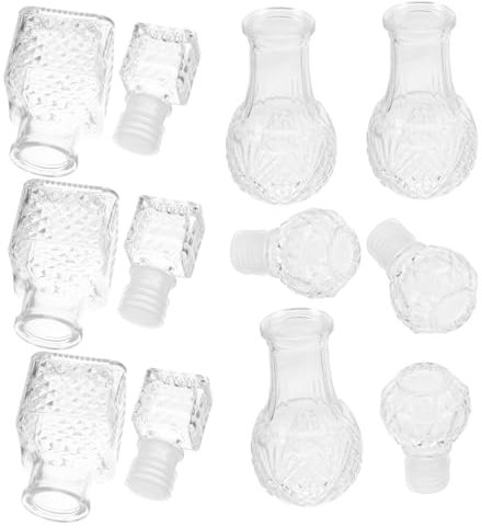 MUCKLILY Distributeur de Bouteilles D'alcool pour Whisky et Vin Design Élégant et Étanchéité en Verre 50ml 6 Pièces pour Bar à Domicile et Fêtes