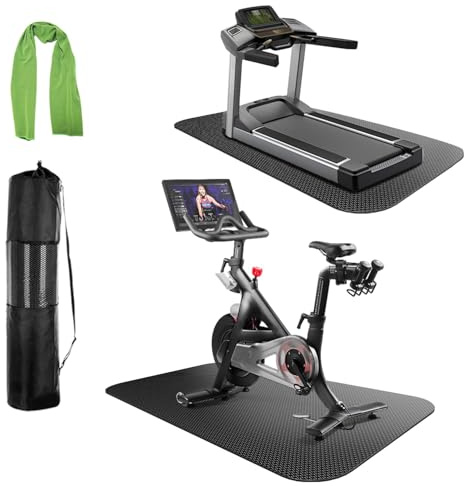 Tapis Velo d'équipement de Fitness - Tapis de Protection de Sol antidérapant pour Tapis de Course, vélos, rameurs, elliptiques et Autres équipements de Gym 120 x 60 cm