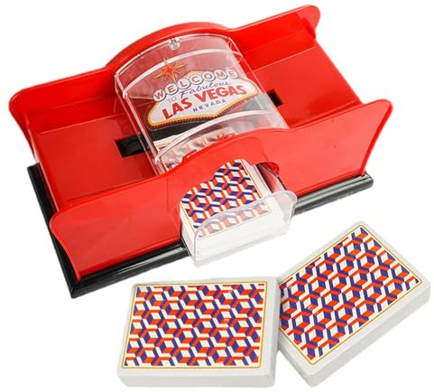 Mélangeur De Cartes Automatique - ABS 9,06 Pouces | Machine À Mélanger À La Main | 2 Ponts Support Deck | Machine À Mélanger Les Tables De Poker | Organisateur De Cartes Pour Une Soirée De Je