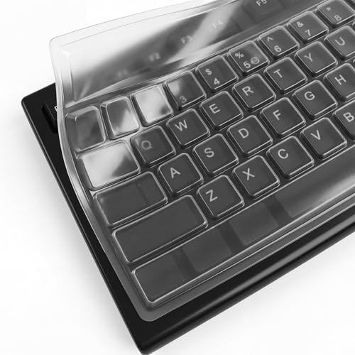 NYVOR Tangentbordsskydd 2 stycken transparent vattentät tvättbar ultratunn halkfri silikon laptop tangentbord skydd dammskydd, universell stationär dator tangentbordsskydd skyddsfodral