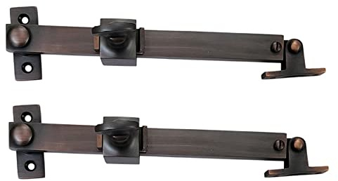 Adonai Hardware Hodaiah Brass Telescopic Casement Sliding Window Stay (7.4 Inch x 2 Pack, Oil Rubbed Bronze)