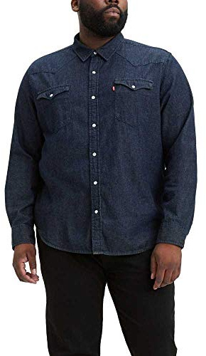 Levi's Big Classic Western Red Cast Rinse Take, Camicia in jeans Uomo, Red Cast Rinse Takedown H2 19, 3XL