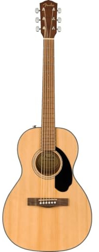 Fender CP-60S Parlor Acoustic Guitar, Walnut Fingerboard, Natural, Comes with Free Virtual Lessons