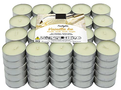 Lumar Aromatic Velas de té aromáticas (Vainilla Pack 100 Velas)