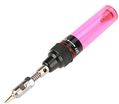 Soldador de Butano Recargable Inalámbrico, Soplete de Gas Portátil con Punta Iso-Tip para Soldadura Precisa en Electrónica - Rojo 8ml