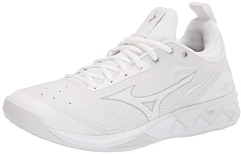 Mizuno Damen Wave Luminous 2 Volleyball-Schuh, Weiß/Silber, 40.5 EU