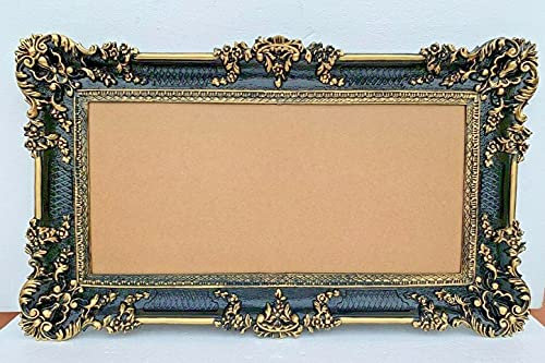Artissimo Cadre photo baroque noir doré 96 x 57 cm Cadre photo antique 72 x 33 cm Cadre pour peinture de mariage Panneau publicitaire 3074