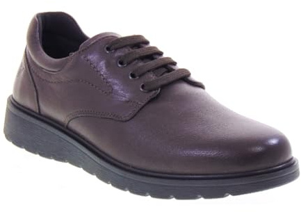 Valleverde Stringata Uomo 36835 in Pelle Castagno Modello Casual. Una Calzatura Comoda Adatta per Tutte Le Occasioni. Autunno-Inverno 2022. EU 42