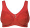 Ulla Popken Damen Entlastungs-BH, ohne Bügel, Strassanhänger, Cup C - G BRA, karminrot, 125D