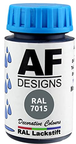 Alex Flittner Designs Lackstift RAL 7015 SCHIEFERGRAU seidenmatt 50ml Holz Metall Möbel Bad Retuschierlack Reparaturlack