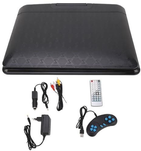 Lettore Video, Lettore DVD Portatile 1080P Schermo Girevole HD 7 Pollici Supporto Scheda di Memoria USB Lettore Video MP5 per Auto Spina Europea 110‑240 V