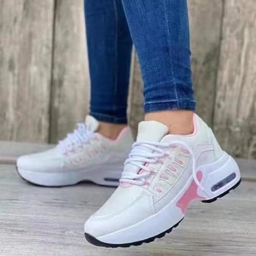 Scarpe Terapeutiche Per Diabetici Da Donna Scarpe Da Corsa Scarpe Alluce Valgo Piedi Gonfi, Scarpe Da Ginnastica Leggere E Traspiranti Antiscivolo Scarpe Ortopediche Per Artrite Edema,White-42 EU