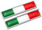 Bandiera nazionale Adesivi in metallo Italia Flag Cromo DECALS AUTO CHROME Accessori per paraurti Emblema 3D