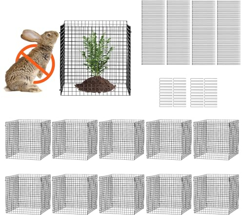 VEVOR Gabbia Protezione per Piante da Animali, Gabbia 10 Pacchetti per Protezioni Piante in Rete Metallica 30,48 cm x 30,48 cm, Gabbie per Piante da Esterno, per Fiori Verdure da Giardino Cortile Orto