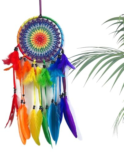 Atrapasueños decoración de pared | Atrapasueños de pared de plumas | Adorno multiusos para dormitorio, atrapasueños hecho a mano para pasillo, jardín