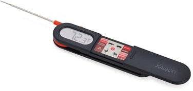 Joseph Joseph ThermaPoint Accurate Digital Food Thermometer, Stainless Steel Instant-Read Probe, Easy-Read Display, Battery Included