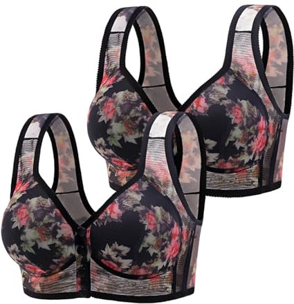 Wireless Wide Strap Total Support Bras Bralettes for Women Plus Size Padded SleepBras Full Cup SupportBra Softbras Large Breasts Supportbra for Large Breasts Anti Saggy BreastBra Fallsweet Bras