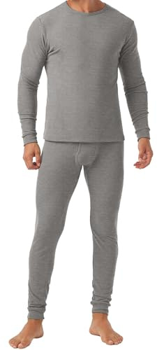 QIXING Men's Long Johns Thermal Underwear Set Fleece Lined Heavyweight Thermal Base Layer for Winter