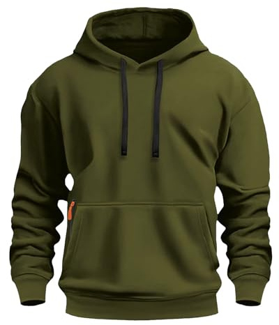 Work Hoodies for Men Fleece Lined Jumpers Vintage Hooded Sweatshirt Pullover Sweater Tops with Pocket Autumn Gym Sports Preppy Clothes Outfits Hoody Jumpers Essentials Hoodies Army Green