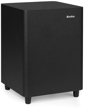 Audizio SW65C Subwoofer Aktiv – 130W Bass Box, 6,5 Zoll Tieftöner, Bassreflexrohr, aktiv subwoofer mit einstellbare Frequenz – Starker Sub für Musik & Heimkino