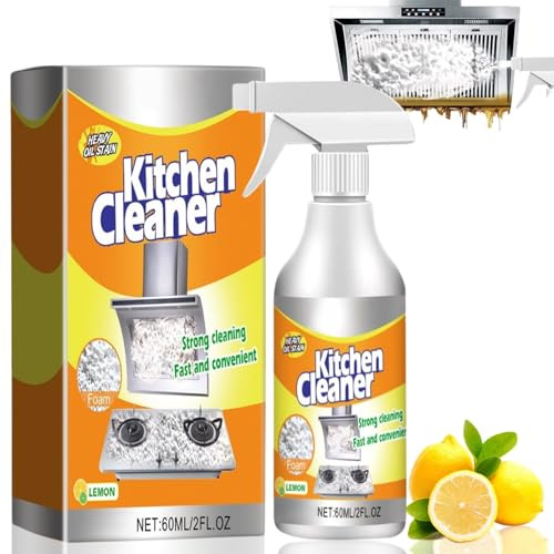 Powerful Kitchen Foam Cleaner Spray,Multi-Surface Cleaner,Stain Remover Spray, Stainless Steel Cleaner, Grease Remover,Clean Up Kitchen Oil Stain,Multi-Purpose Cleaner, Degreaser Spray