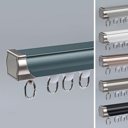 Premium aluminium järnvägsspårsystem – 400 cm tak- och väggmontering tyst glidskydd för slish-design enkel installation perfekt för heminredning.