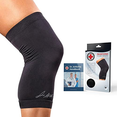 Von Ärzten Entworfen Kniebandage Damen/Kniebandage Männer, Kniestütze für Linderung bei Arthritis, Sehnenscheidenentzündung, Verletzungen, Stützende Kniebandagen/Kniebandage Arthrose [Schwarz,