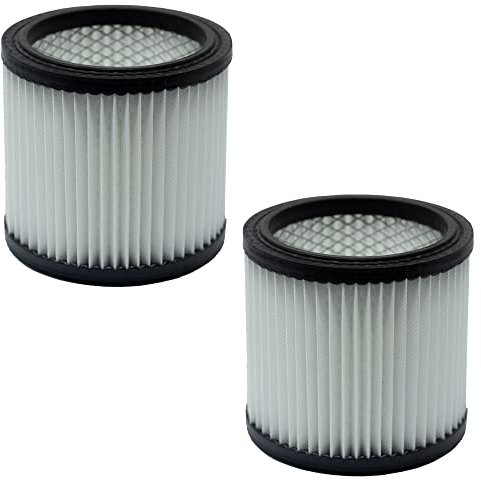 2x Faltenfilter mit Innengitter passend für Parkside Aschesauger PAS 500 A1, B1, D2, D3, PASK 18/7C, 18/8C, 18/9 C, Ersatzfilter Lamellenfilter Filter