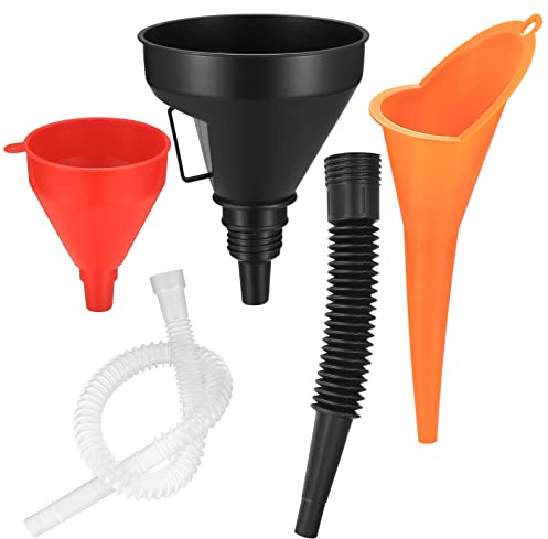 3 Pcs Automotive Funnels Set, Wide Mouth Fuel Funnels,Oil Funnel Set