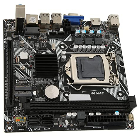 Bewinner Scheda Madre LGA 1155 NVME WiFi M.2 VGA HD per PC Desktop, Mini ITX DDR3 con 10 USB 2.0 e Uscita