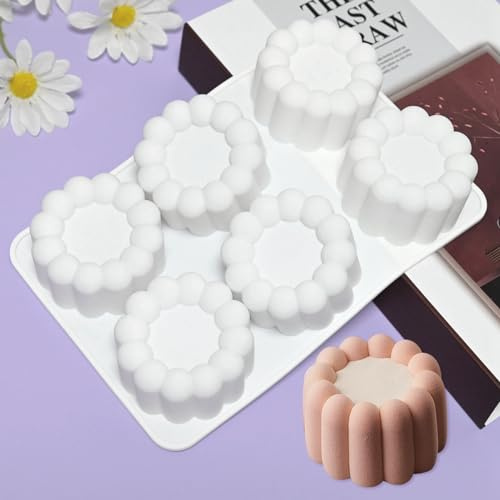 mostsom Silicone Flower Mousse Cake Mold Ice Cream Chocolate Mold Soap 3D Cupcake Bakeware Baking Dish Cake Pan Muffin Mould (A_ Flower)
