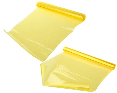 Beatifufu Scheinwerfer-wechselfolie 2 Stück Auto-tönungsfolie Selbstklebende Scheinwerfer-tönung Gelb Einfach Anzubringen