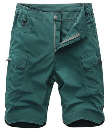 SRZYMJ Kurze Hose Baggy Mesh Shorts Herren Arbeitshose Weiß Gr.110 Schnittschutzhose Freizeithose Sommer Leicht Kurzgrösse Herren Hose Kurz Outdoorhose Wasserdicht Grün Trachtengürtel Für S