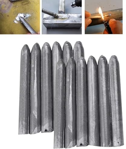 12pcs Aluminum Welding Rod,Low Temperature Universal Welding Rod,Easy Welding Rod Aluminum,Low Melt Solder,Universal Welding Wire,Easy Welding Electrode Aluminum Rod,Lighter Welding Rod