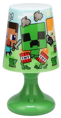 Paladone, Lampada da tavolo di Minecraft con cambiamento graduale dei colori, con licenza ufficiale, luce notturna a LED RGB per bambini e giocatori, prodotto cultura pop e gaming