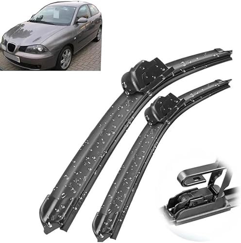 Escobillas limpiaparabrisas Delanteras para Seat Cordoba MK2 2002-2005 - Kit de Alto Rendimiento, Visibilidad Superior en Carretera, fácil instalación, Hojas Planas