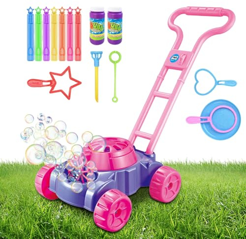 Bubble Machine | Pretend Play Party Favor Backyard Game | Outdoor Bubble Toys - for Preschool Children Boys Girls Christmas Birthday Holiday Festive
