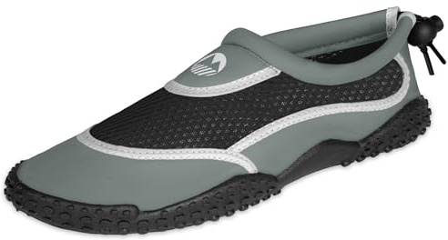 Lakeland Active Men’s Eden Water Shoes - Adjustable, Quick Drying & Breathable for Beach and Swimming Grey Black White
