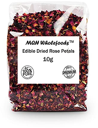 MQH Wholefoods™ Rose Petals - Edible & Dried Premium Quality! Select Size 10g-1kg FREE P&P (10g)