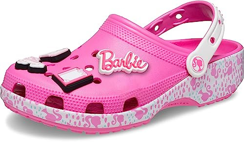 Crocs Sabots Classiques Barbie Unisexes pour Adulte, Rose électrique, 12 Women/10 Men