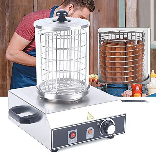 WSIKGHU 350W Profi Würstchenkocher 0-85 °C Einstellbare Temperatur, Profi-Wurstkocher aus Edelstahl 220V Gewerbliche Elektrische Wurstkocher Hot Dog Bockwurstwärmer