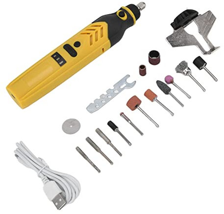 Juego de Afilador de Motosierra, Herramienta Amoladora de Motosierra USB, Afilador de Sierra de Cadena Portátil para Fácil Mantenimiento, Batería de Litio de 3,6 V