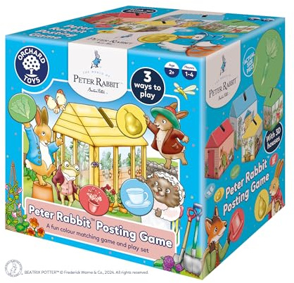 ORCHARD TOYS Peter Rabbit™ Posting Game Official Beatrix Potter Game, Matching and Colour game for children age 2+ Birthday Gift