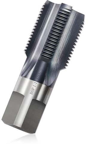 Litorange BSP Pipe Tap, 4340 Steel Threader with ALCRN Coating, 1'' BSP Tap, Hand Threading Plumbing Tap Set for Accurate Threads, Assorted Plumbers DIY Thread Cutting Tools