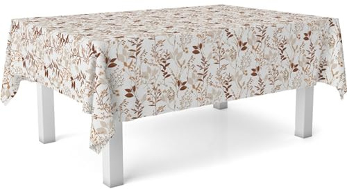 ECOMMERC3 Nappe en Toile cirée 100% fabriquée en Espagne, Anti-Taches, 100% fabriquée en Espagne, sans Taches, Botanic, Gris
