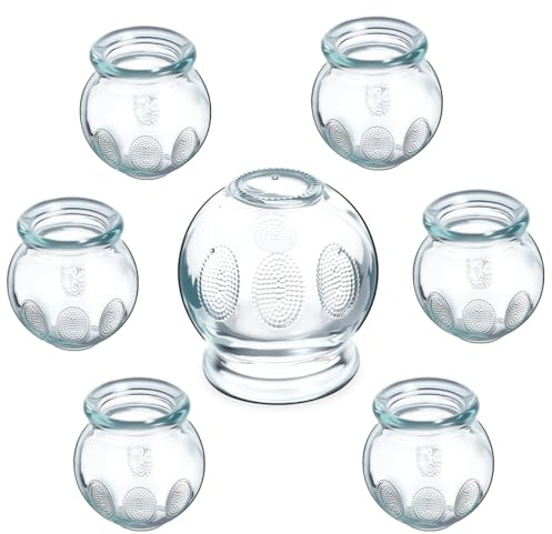 Didiseaon Glass Cupping Household Massager Cupping: Kitchen Counter Storage Dining Table Service Workshop Bench Layout Craft Project Setup Wedding Party Display, 7 PCS