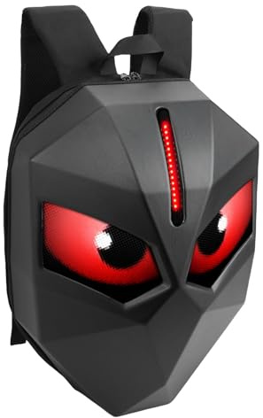 Yctze 3D Hardshell Motorcykel LED-Ryggsäck, Programmerbar Skärmryggsäck, 19,5- Ryggsäck för Bärbar Dator med Gör-det-själv-textanimering, Idealisk för Att Cykla och Resa
